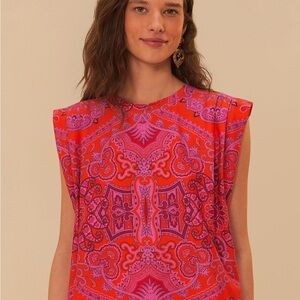 NWT: FARM RIO Scarf print tank.